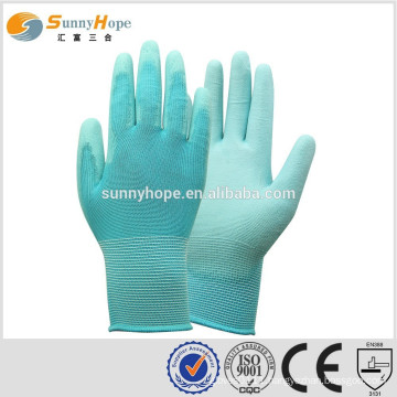 sunnyhope high quality finger protectors with PU coated garden gloves